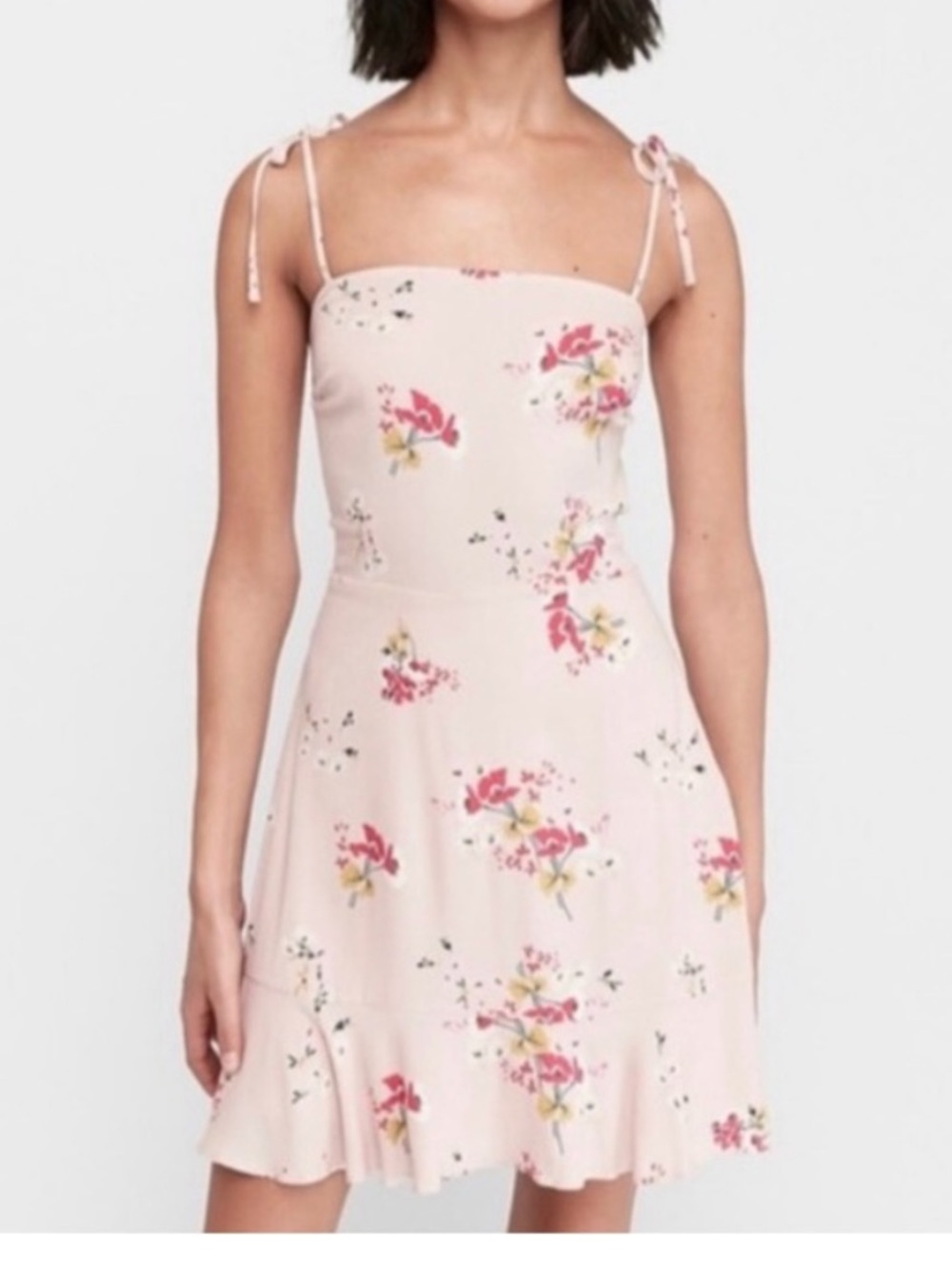 Express Pink Floral Tie-Strap Sundress NWT
